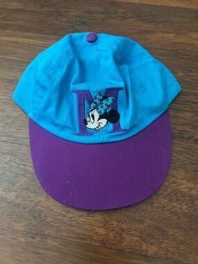 Vintage Minnie Mouse YOUTH Turquoise & Purple Baseball Cap